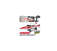 Barca Telecomandata 2.4GHz Barca da Corsa ad Alta velocità per Piscine, Fiumi e Laghi,Barca RC Automatico da Flip di 180° Giocattolo Giochi per Bambini,per Adulti e Bambini Regalo (806B-Red)