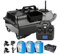 Barca Telecomandata Pesca con GPS, 500M Barca Esche da Pesca, Barchino Carpfishing con Luce Notturna a LED e Doppio Motore, Adatto per Uso Notturno e Nuvoloso, Carico 2kg