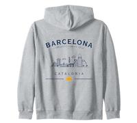 Barcellona Catalogna Bandiera Skyline Sagrada Familia Souvenir Felpa con Cappuccio