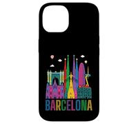 Barcellona Città Paesaggio Attrazioni Architettura Spagna Custodia per iPhone 14