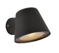 BARCELLONA LED Applique da esterno LED ALBA - Luce calda da parete 5W GU10 inclusa - IP44 resistente all'acqua - Lampada da parete da esterno moderna in alluminio Nero per terrazza, balcone o veranda