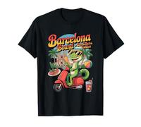 Barcellona Legato Lizard Scooter Adventure Travel Souvenir Maglietta