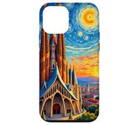 Barcellona Sagrada Familia Pop Art stellato Custodia per iPhone 12 mini