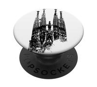 Barcellona Sagrada Familia Vintage Spagna I Love Barcelona PopSockets PopGrip Adesivo