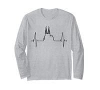 Barcellona Skyline Heartbeat Spagna Sagrada Familia Maglia a Manica