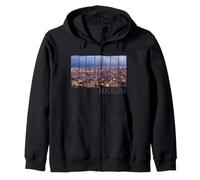 Barcellona Souvenir Vintage Catalogna retrò Skyline Spagna Felpa con Cappuccio