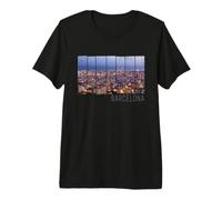 Barcellona Souvenir Vintage Catalogna retrò Skyline Spagna Maglietta Premium