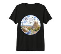 Barcellona Spagna Basilica de la Segrada Familia Maglietta Premium