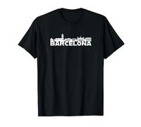 Barcellona, spagna, città, orizzonte, silhouette, contorno, schizzo Maglietta