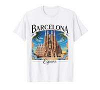 Barcellona Spagna Grande Città Souvenir Viaggio Moda España Maglietta