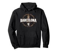 Barcellona Spagna Label Coordinate 2C Felpa con Cappuccio