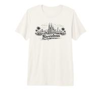 Barcellona, Spagna, Skyline della Città, Sagrada Familia Maglietta Premium