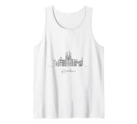 Barcellona Spagna Skyline Europa Viaggi Souvenir Canotta