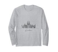 Barcellona Spagna Skyline Europa Viaggi Souvenir Maglia a Manica
