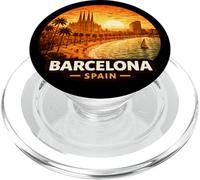 Barcellona, Spagna, tramonto, orizzonte, disegno PopSockets PopGrip per MagSafe