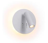 Barcelona LED Applique da Parete - Faretto Orientabile 3W + Illuminazione Perimetrale 6W, Luce Bianco Caldo, Design Moderno in Alluminio,Applique da Interno per Soggiorno, Camera da Letto, Bagno