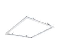 BARCELONA LED Kit Cornice Da Incasso Per Pannello LED 60x60 Cm Alluminio | Finitura bianca, 4 clip e viti incluse, posa rapida nel controsoffitto, profilo perimetrale spesso 25 mm