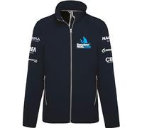 Barcelona Padel Tour | Giacca Softshell Impermeabile da Uomo Con Zip e Stampa Speciale Padel | Padel Sportswear Blu Navy XL