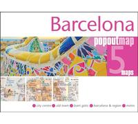 Barcelona PopOut Map: Pocket size, pop up map of Barcelona city centre