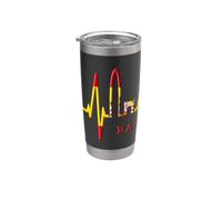 Barcelona Skyline Battito del Cuore Spagna Amo Barcellona Bicchiere termico in acciaio inox doppia parete