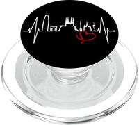 Barcelona Skyline Battito del Cuore Spagna Amo Barcellona PopSockets PopGrip per MagSafe