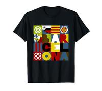 Barcelona Souvenir Città Gaudí Arte Architettura Turismo Maglietta