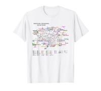 Barcelona Spain Bus Network - Souvenir Route Map Maglietta