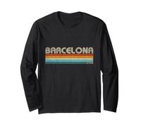 Barcelona Spain Retro Souvenir Vacanze Spagna Maglia a Manica