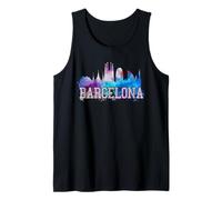 Barcelona T-Shirt - Skyline Acquerello Art Souvenir Regalo Canotta