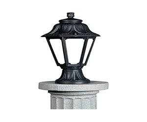 BarcelonaLED Fumagalli Lanterna da Piede Esterna IP55 per Giardino Terrazzo Patio Stile Lampione Classico Nero con Diffusore Opale Attacco E27