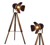 BarcelonaLED Lampada Vintage Cinema a Trepiedi Fuoco Proiettore Estilo Retro Industriale Illuminazione LED