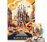 Barcelona's Vibrance Puzzle da 1000 pezzi per adolescenti | 38x52cm Vacanza a casa: passa il tempo imparando cose educative Regali unici per compleanni e Natale.