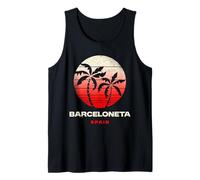 Barceloneta Spagna Palma Spiaggia Tramonto Design Canotta