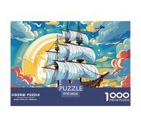 Barche a vela Puzzle 1000 pezzi di sollevamento del sole puzzle gioco educativo sfida giocattoli decorazione interna in cartone 100% riciclata per adulti 38x26cm/1000pcs