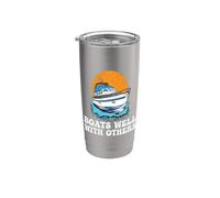 Barche Bene Con Altri Lake Life Motorboating Boat Parade Bicchiere termico in acciaio inox doppia parete