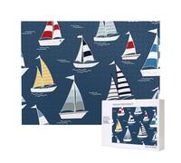 Barche dei cartoni animati marini sulla barca,Puzzle in legno da 500 pezzi, gioco di famiglia, puzzle per adulti e adolescenti, decorazioni per la casa