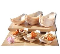 Barche di legno di bambù x100 per cibi di partito, spuntini, nibbles, canapa circa 115X75 mm - Controlli prego il formato prima dell'ordinazione