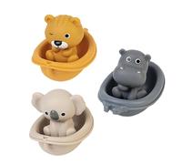 Barche Galleggianti Giocattolo Da Bagno,Barche Da Bagno per Bambini, 6X Giocattoli galleggianti impilabili per Tavolo Acqua, Giocattoli Animali ecologici per bambini Acqua Spiaggia