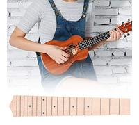 Barche in legno d'acero fine per ukulele da 24", 18 bacchette cromate, inserti neri a pois, design professionale