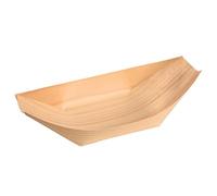 Barchette finger food in legno biodegradabili, coppette a forma di barca aperitivo Snack Stuzzichini sushi brenta decorfood (50 pz 22.5 x 10.5 cm.)