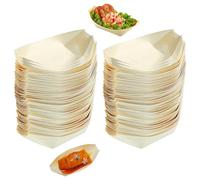 Barchette in Legno,100 PCS Ciotoline per Aperitivo Barchette in Legno per Food e Aperitivo Ciotoline Barchette Finger Food Ideali per Buffet Feste Matrimoni e Compleanni Barchette di Cibo