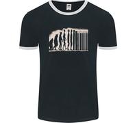 Barcode Evolution Anti-Capitalista Anarchia Uomo Ringer T-Shirt FotL