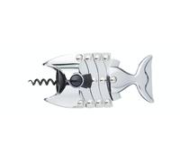 BarCraft Lazy Fish Cavatappi e Apribottiglie, Apribottiglie in Acciaio Inossidabile, 16,5 x 7,5 x 4,5cm, Argento