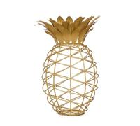 BarCraft Porta Tappi in Sughero a Forma di Ananas in Metallo, Color Oro, 20 x 28 cm