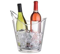 BarCraft secchiello refrigerante per vino con manico, plastica, trasparente, 4,4 litri (per 2 bottiglie)