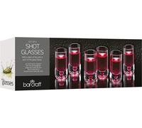 Barcraft set 6 bicchierini da liquore vetro trasparente e rosa per ogni evento