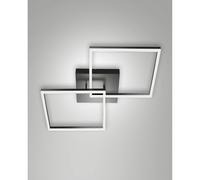Bard plafoniera LED 52w doppio quadrato dimmerabile antracide