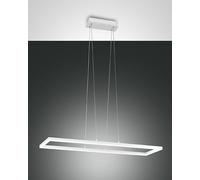 Fabas Luce Lampada sospensione LED Bard, 92x32 cm in bianco Fabas Luce