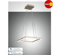 Bard sospensione wifi LED dimmerabile 39w quadrata oro opaco altezza regolabile