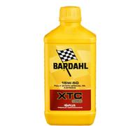 Bardahl - Olio Motore XTC C60 15W50 per Moto 4 Tempi, Lubrificante Speciale ad Elevate Prestazioni, Olio Motore per una Massima Efficienza della Lubrificazione nel Motor Sport, 4 Litri + Filtro Olio